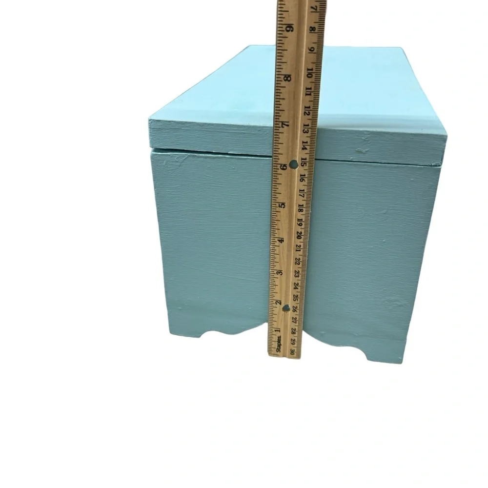 Beautiful Light Blue Jewelry Box Hand Crafted New